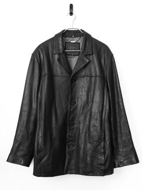 Amazing True Vintage Y2K Super Soft Genuine Lamb Leather Jacket Coat